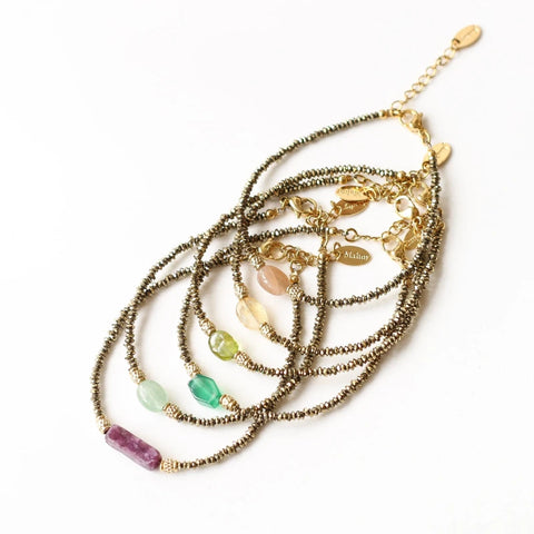 Bracelet Hématite Lépidolite