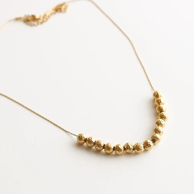 Collier Perles Dorées