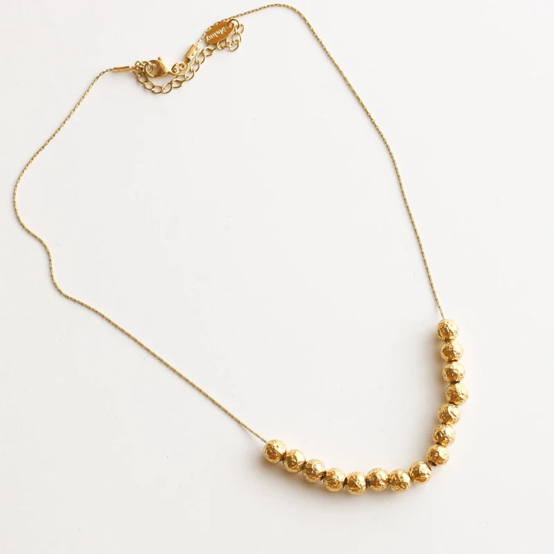 Collier Perles Dorées