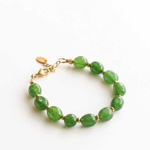 Bracelet Pierre Aragonite Verte