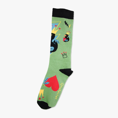 Cynthia | Paire de chaussettes dépareillées "Canard et chat d'amour"
