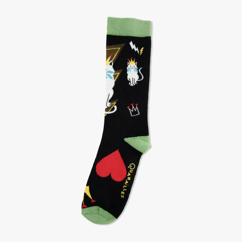 Cynthia | Paire de chaussettes dépareillées "Canard et chat d'amour"