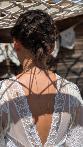 Collier & collier de dos original - Bijou 2 en 1