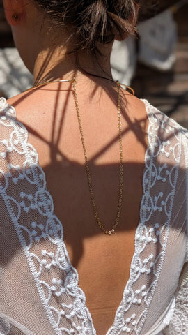 Collier & collier de dos original - Bijou 2 en 1