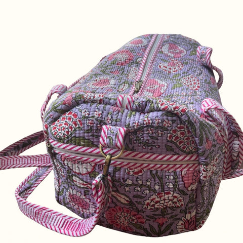 Sac à langer évolutif "Lilas Indian Hortensias"