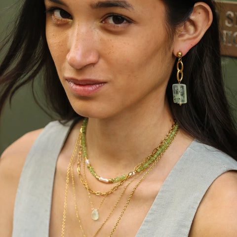 Boucles chaîne Préhnite