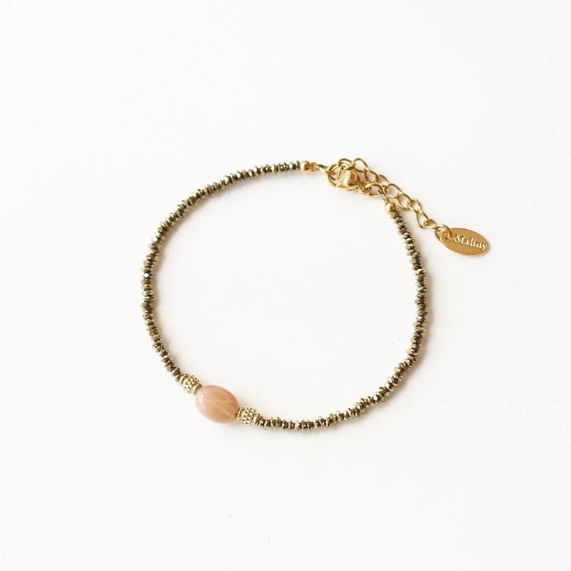 Bracelet Hématite Pierre de Soleil