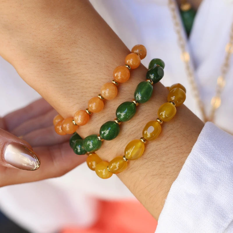 Bracelet Pierre Aragonite Jaune