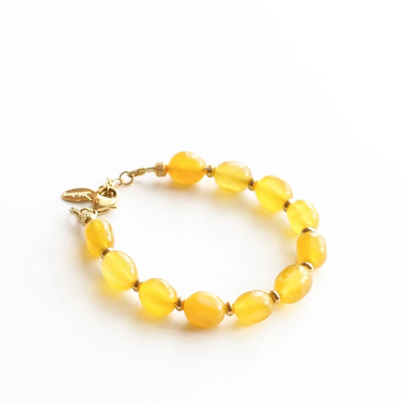 Bracelet Pierre Aragonite Jaune