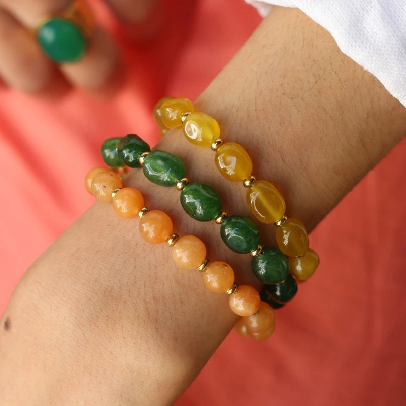 Bracelet Pierre Aragonite Jaune