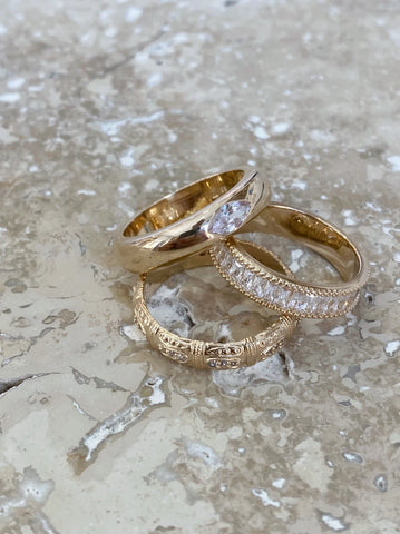 Bague Pneu Navette Dorée