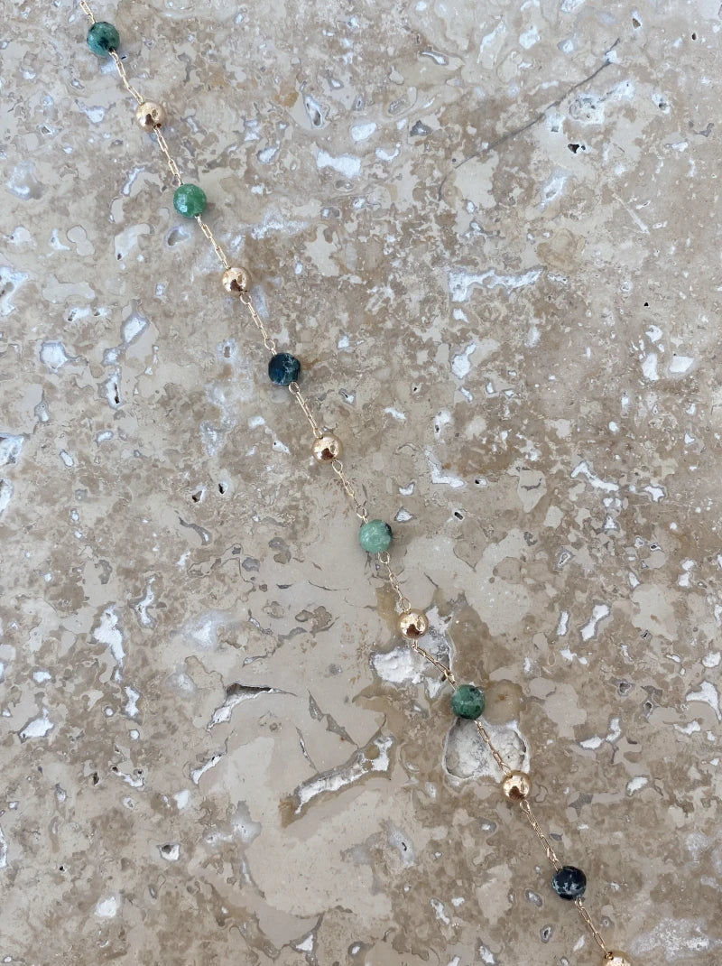Bracelet Bulles Vertes - Rubis Zoisite