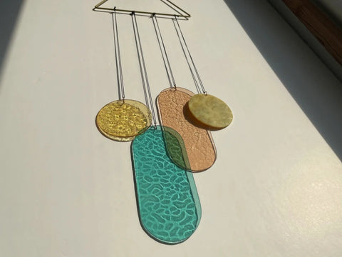 Pastell Wandbehang im Art Déco Stil