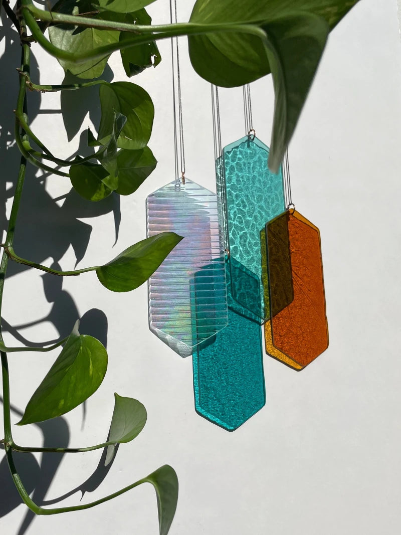 Mobile mit geometrischem Glas