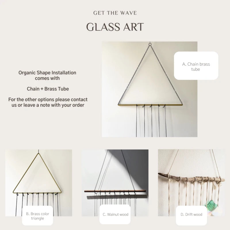 Organisch geformte Wandkunst aus Glas in Pastellfarben