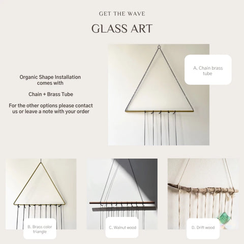 Organisch geformte Wandkunst aus Glas in Pastellfarben