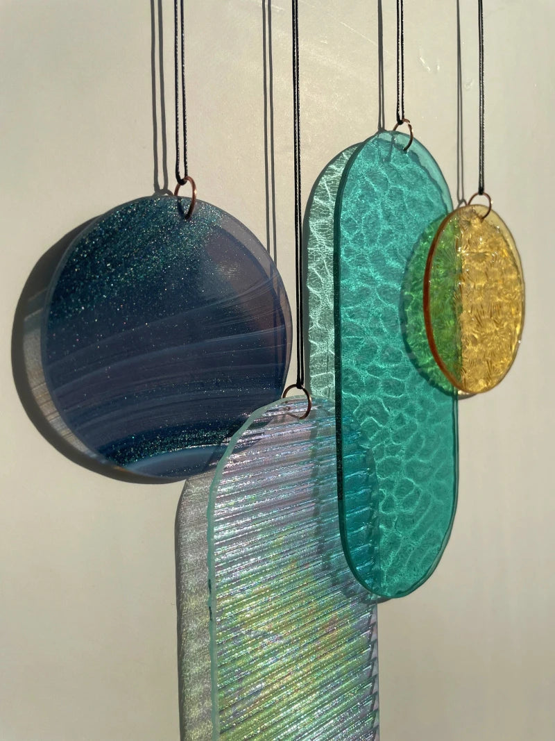 Irisierender Wandbehang im Art Déco Stil