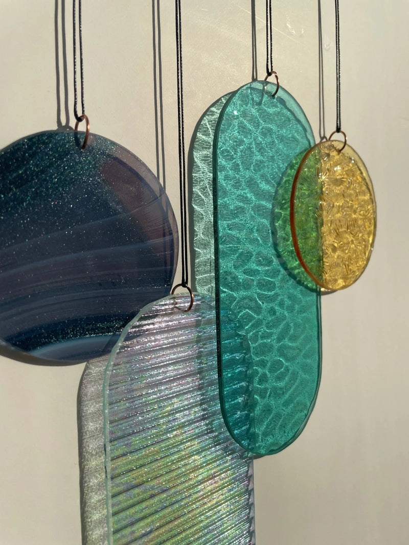 Irisierender Wandbehang im Art Déco Stil