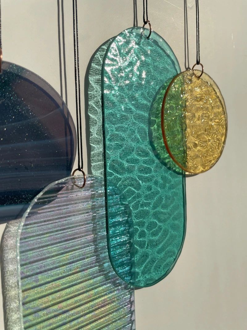 Irisierender Wandbehang im Art Déco Stil