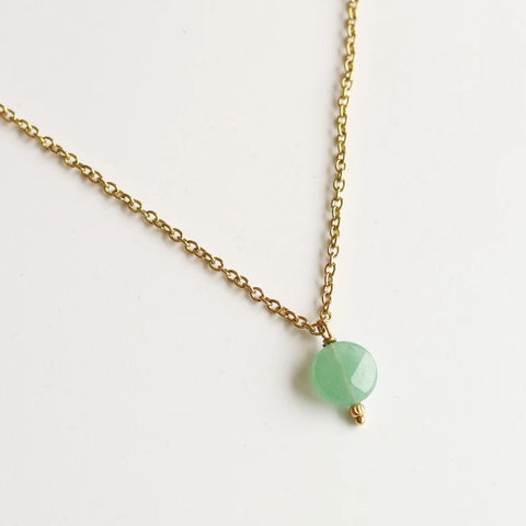 Collier chaîne Aventurine verte