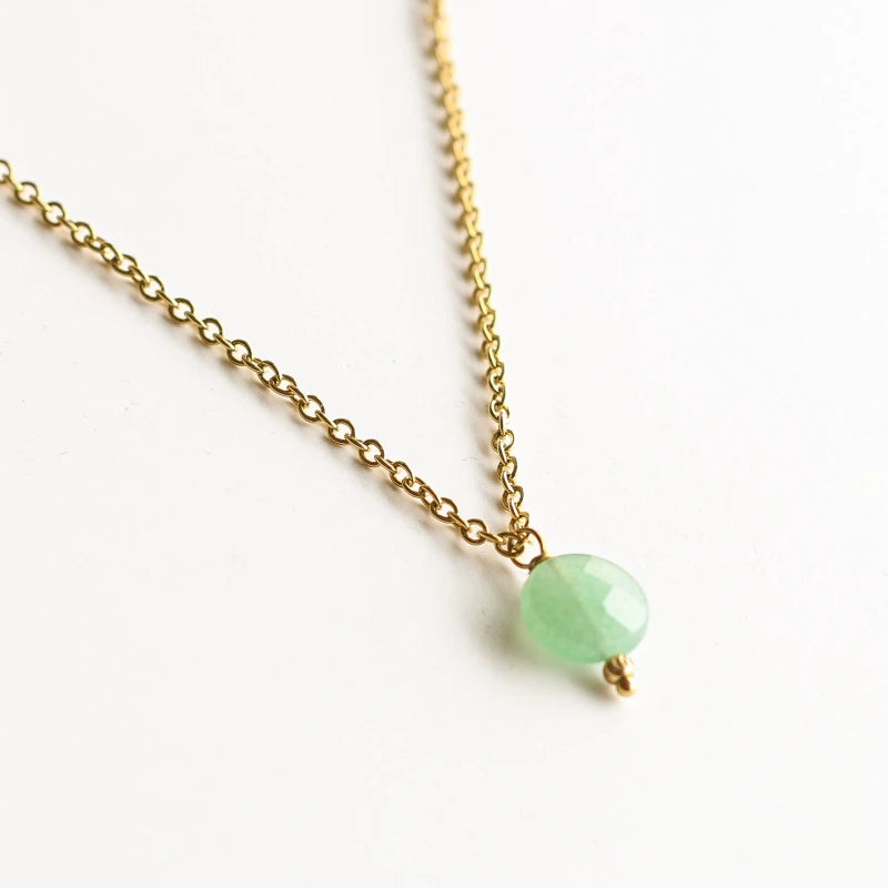Collier chaîne Aventurine verte