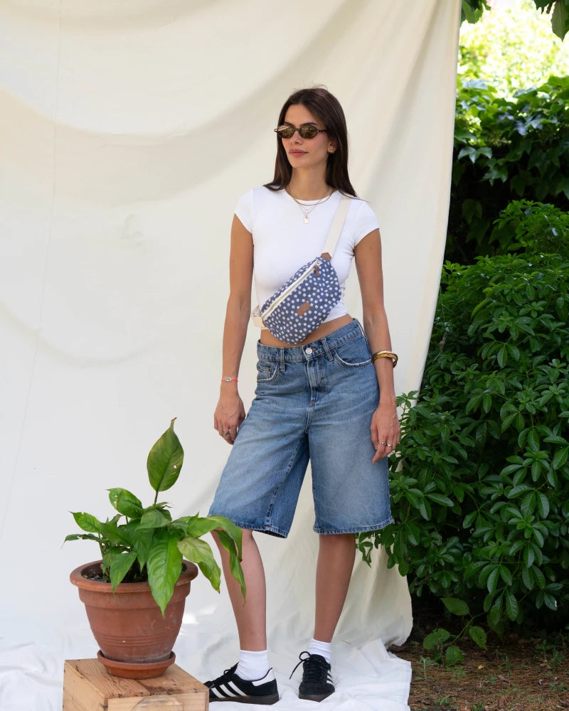 Sac banane Binette L Marguerite - Bleu marine