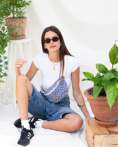 Sac banane Binette L Marguerite - Bleu marine