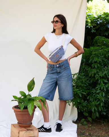 Sac banane Binette L Marguerite - Bleu marine