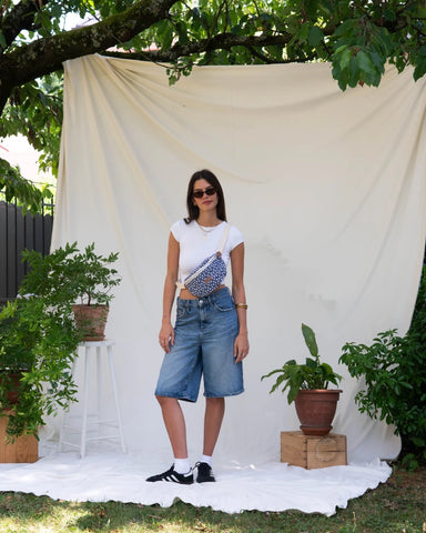 Sac banane Binette L Marguerite - Bleu marine