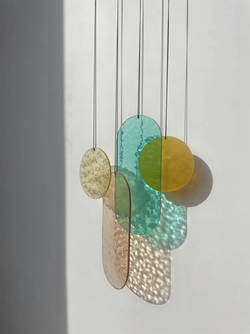 Pastell Wandbehang im Art Déco Stil
