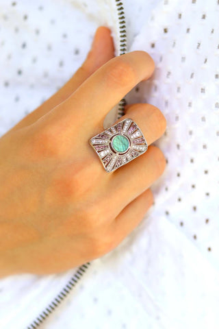 Ombeline: Bague Argent et Labradorite