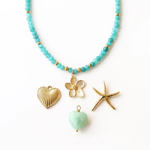 Collier perlé Agate turquoise