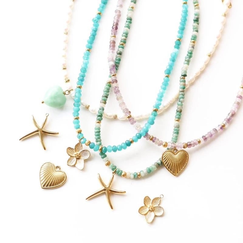 Collier perlé Agate turquoise