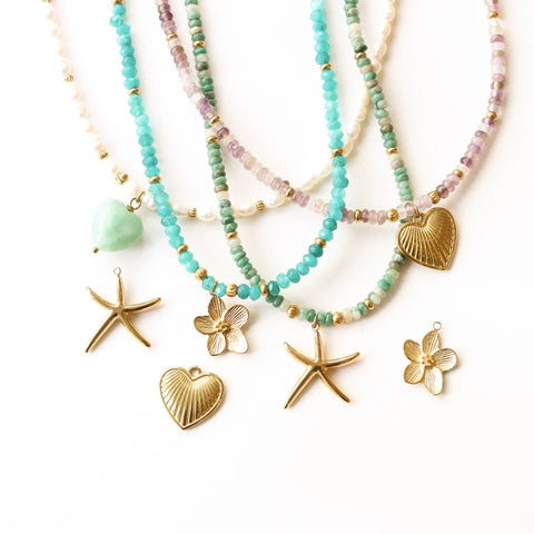 Collier perlé Agate turquoise