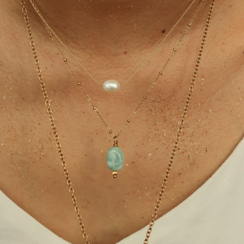 Collier fin Perle d'eau douce