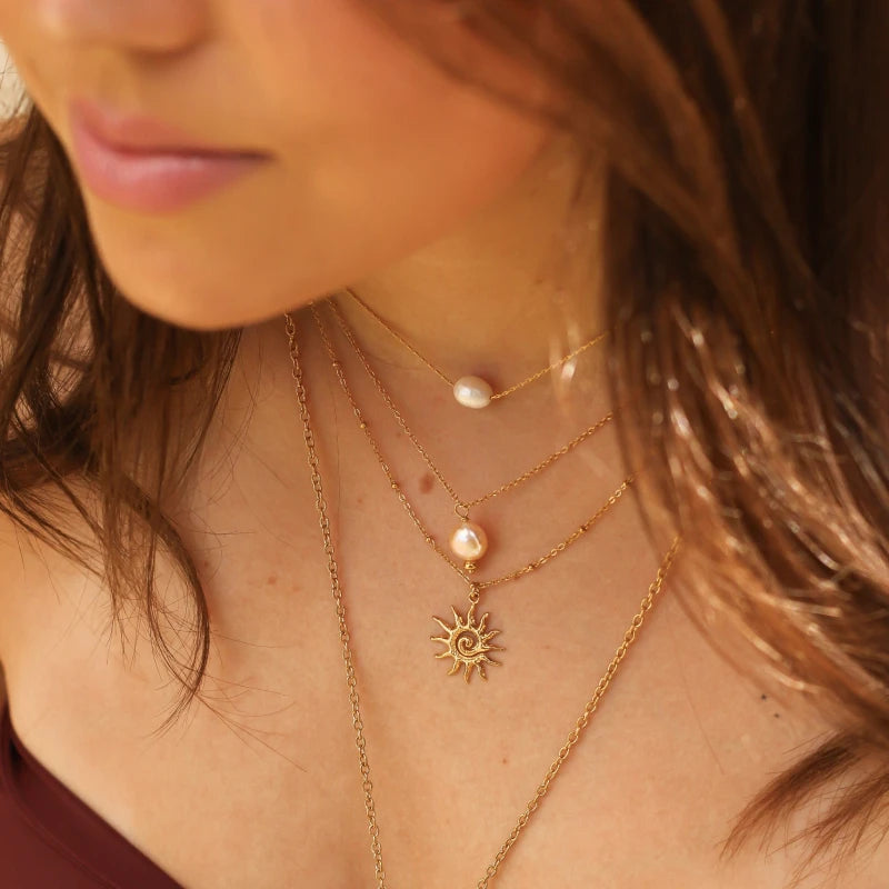 Collier fin Perle d'eau douce