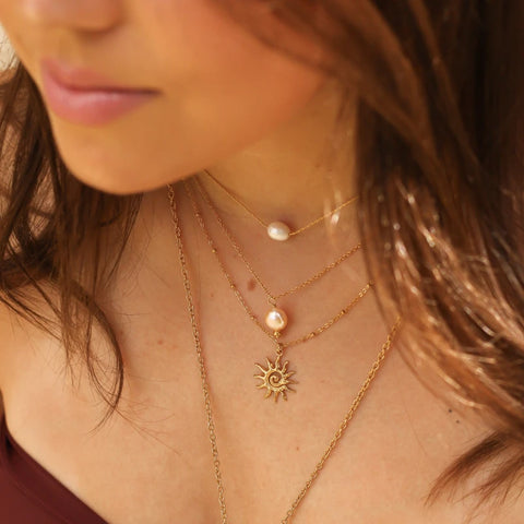 Collier fin Perle d'eau douce