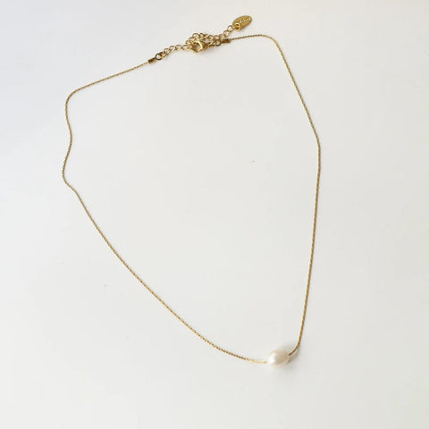 Collier fin Perle d'eau douce