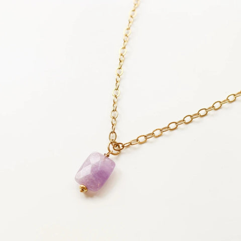 Collier long Améthyste lavande