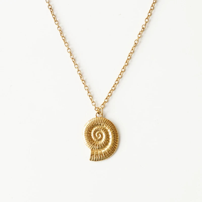 Collier long Ammonite
