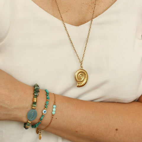 Collier long Ammonite