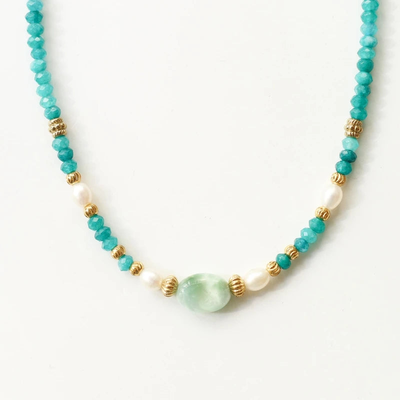Collier Océan Bleu Lagon
