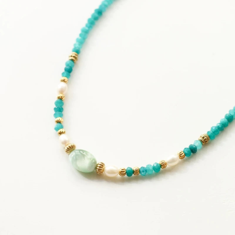 Collier Océan Bleu Lagon