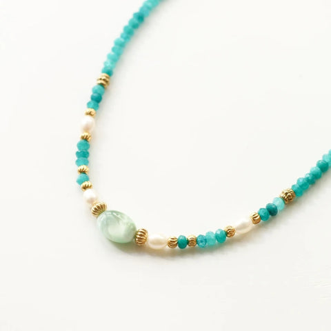 Collier Océan Bleu Lagon