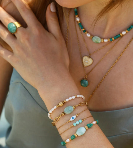 Collier Océan Bleu Lagon