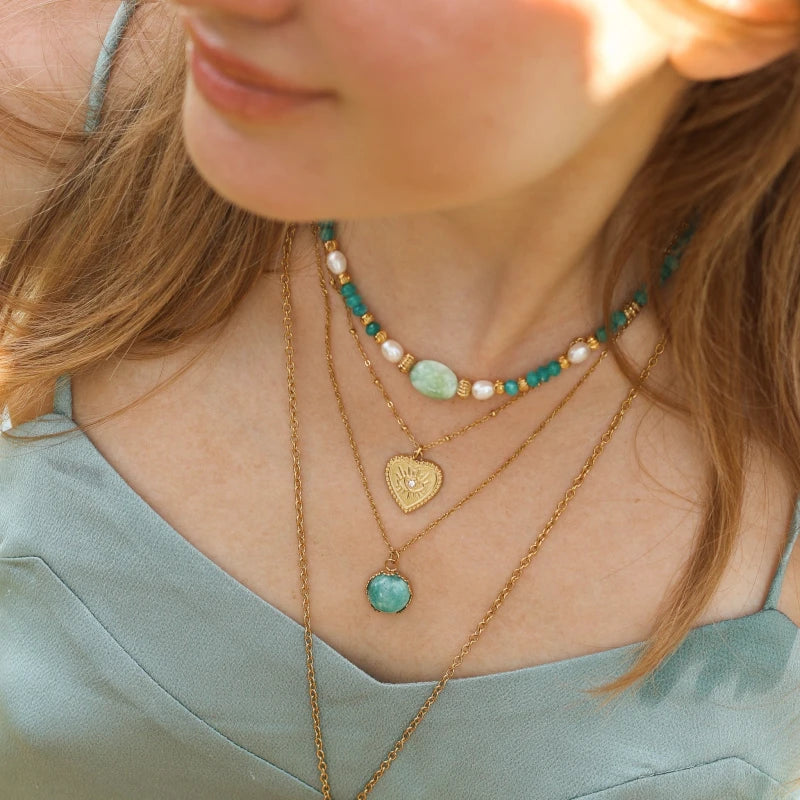 Collier Océan Bleu Lagon