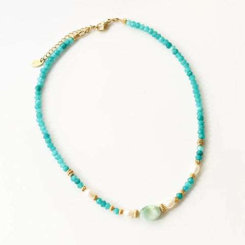 Collier Océan Bleu Lagon