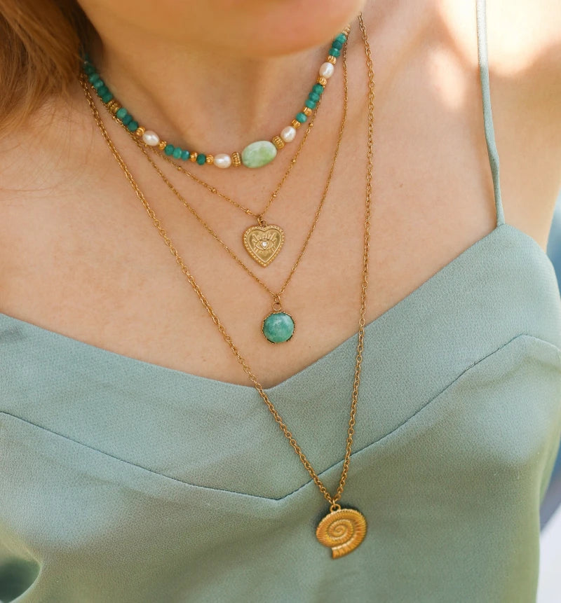 Collier Océan Bleu Lagon