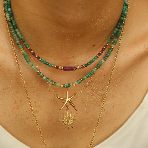 Collier perlé Aventurine