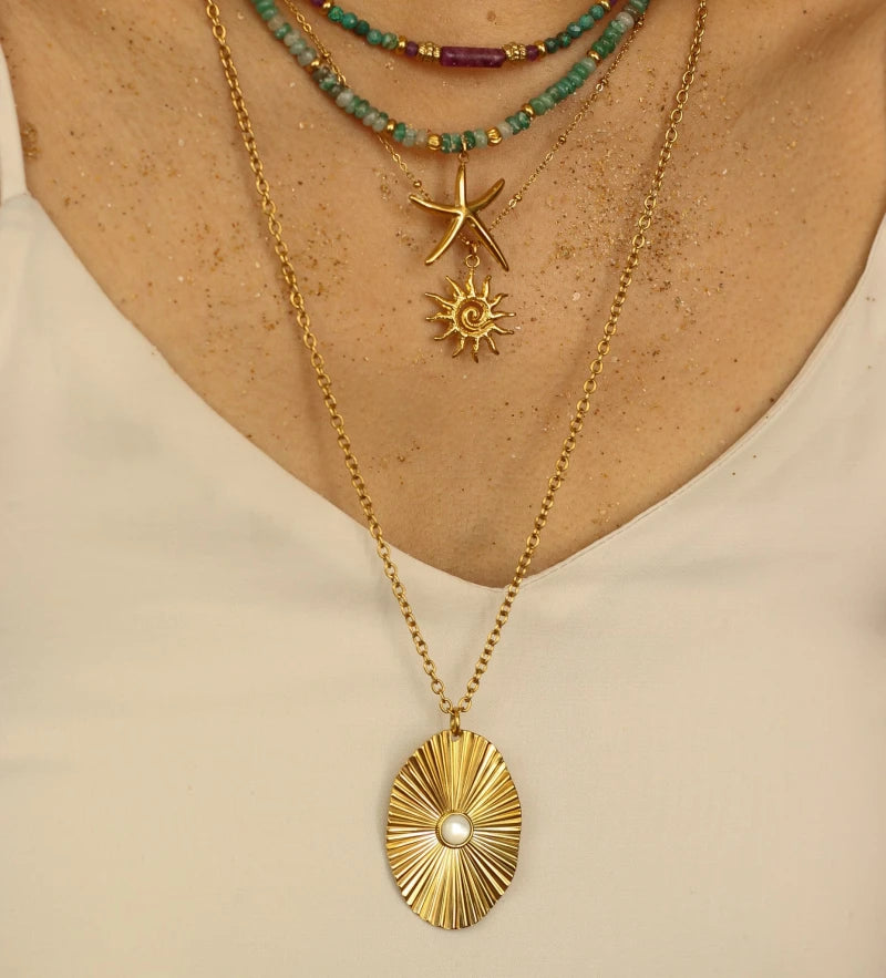 Collier perlé Aventurine